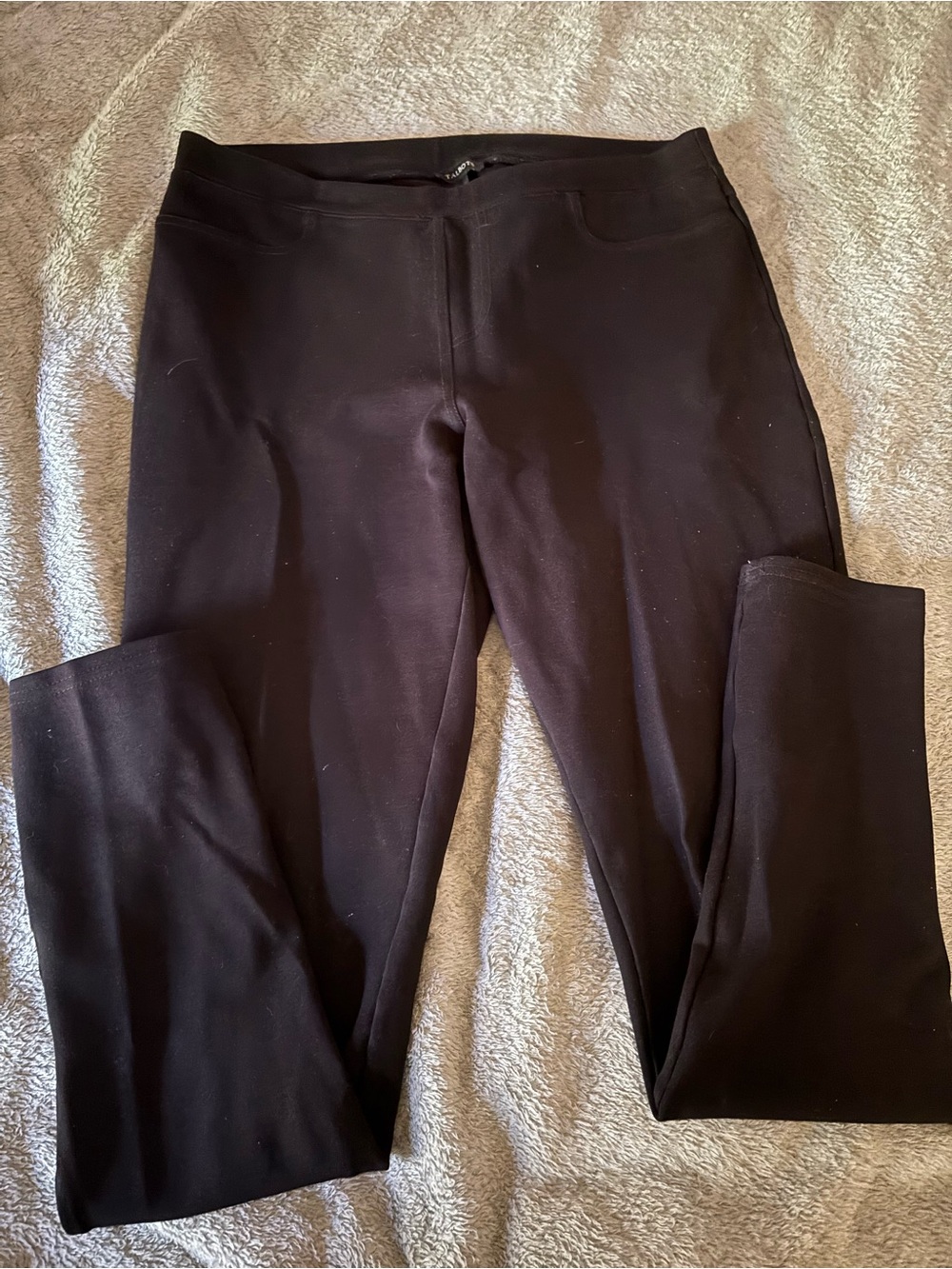 Talbots Black Straight Leg Ponte Pants
